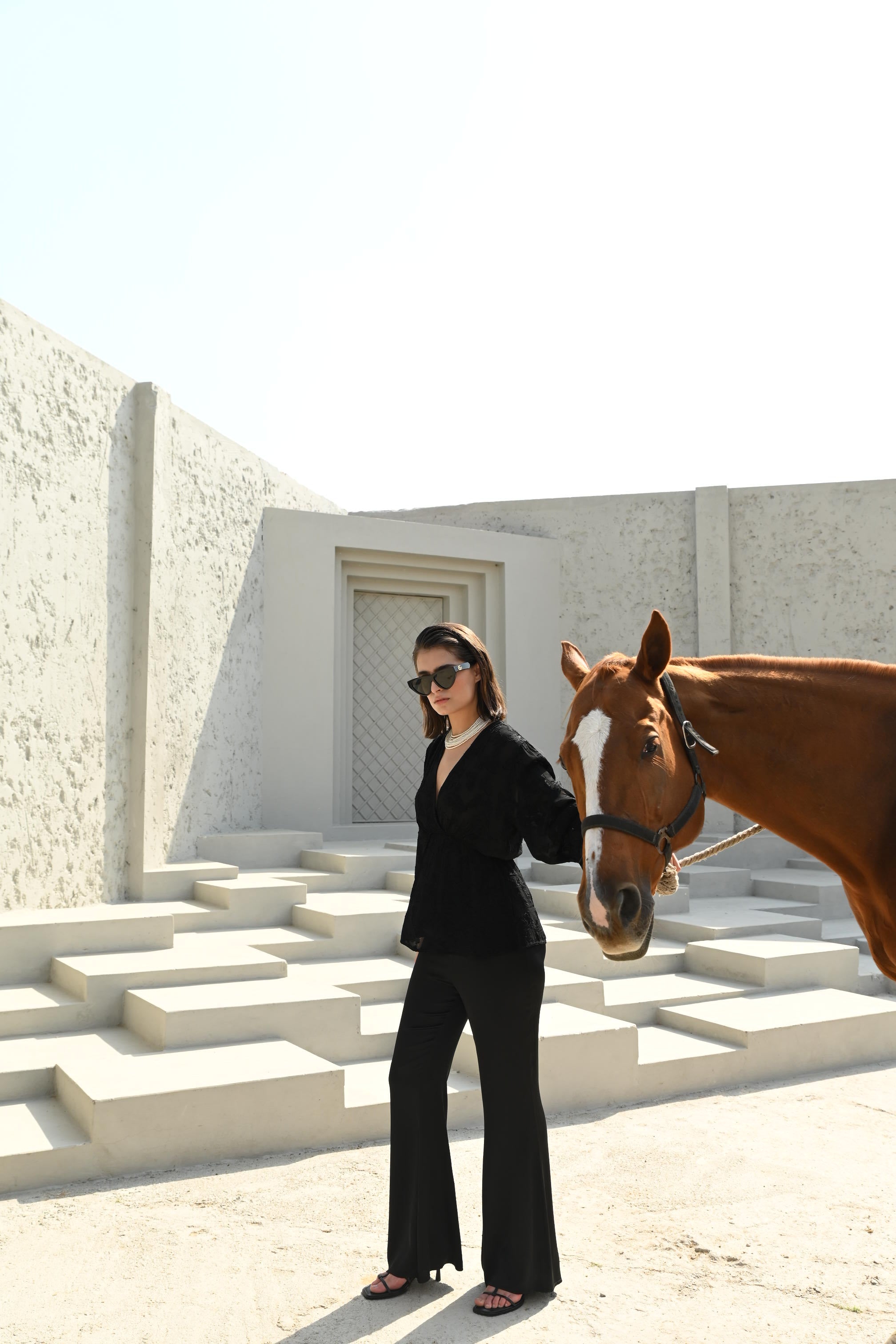 Amelie Co-Ord Set Bottom Black