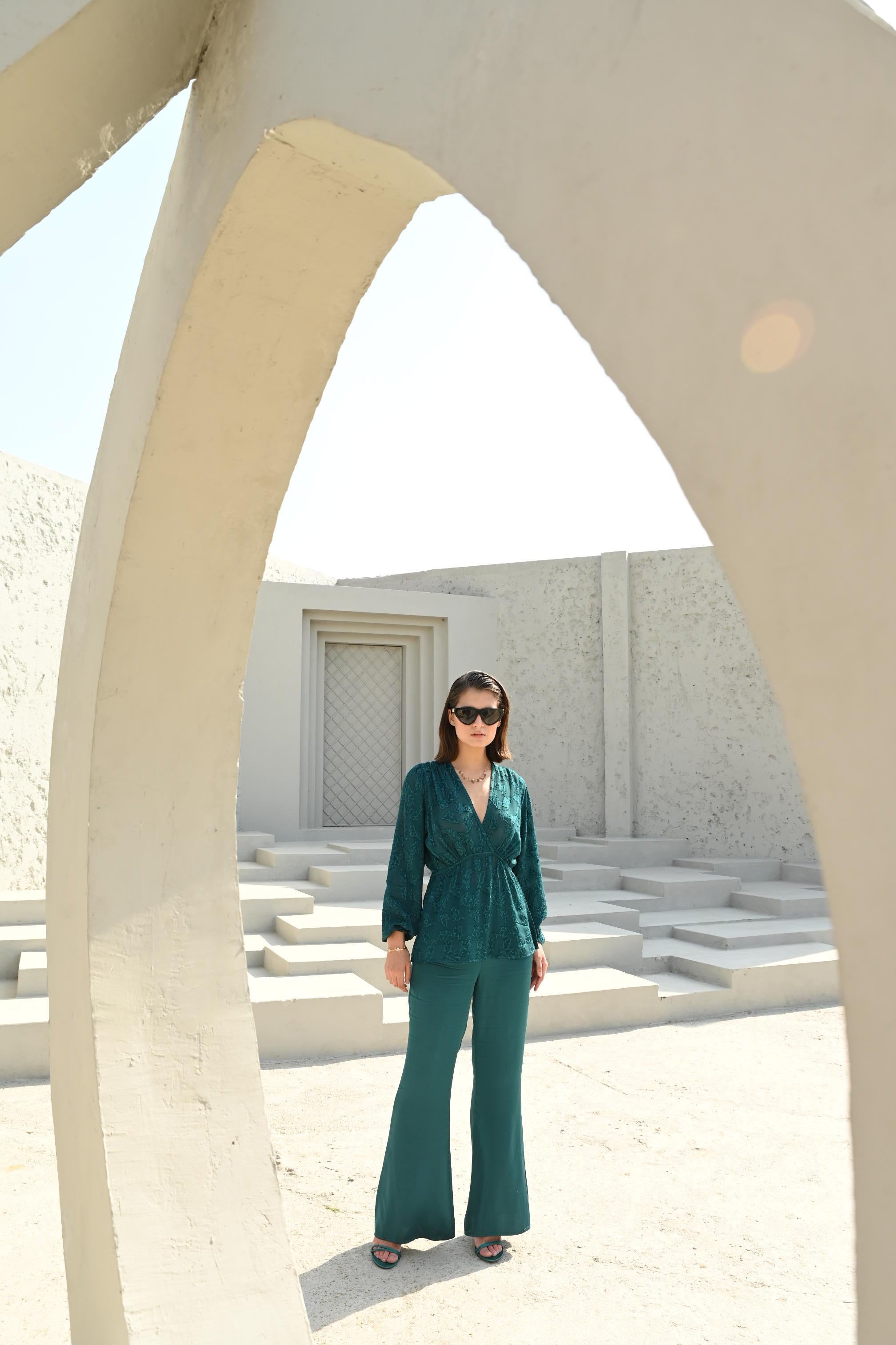 Amelie Co-Ord Set Emerald