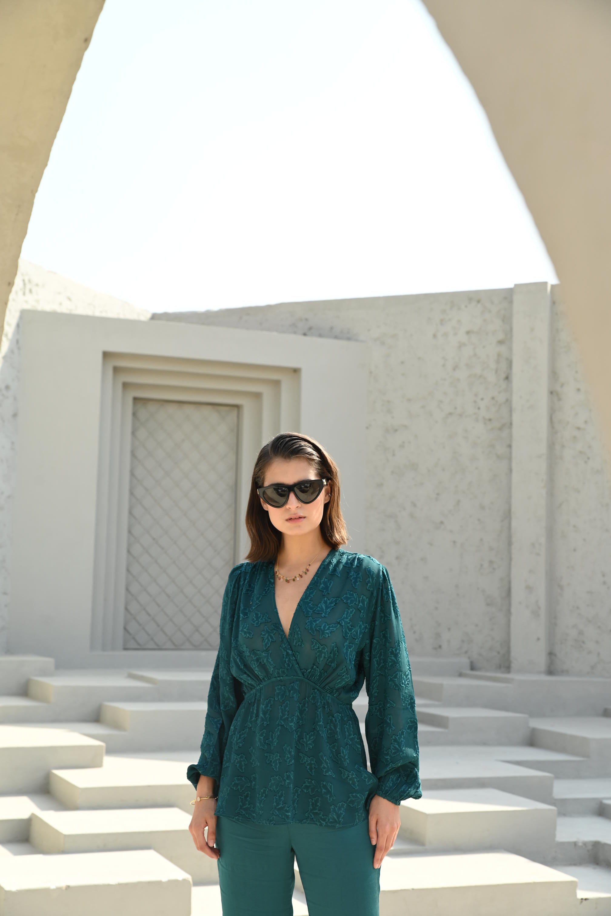 Amelie Co-Ord Set Emerald