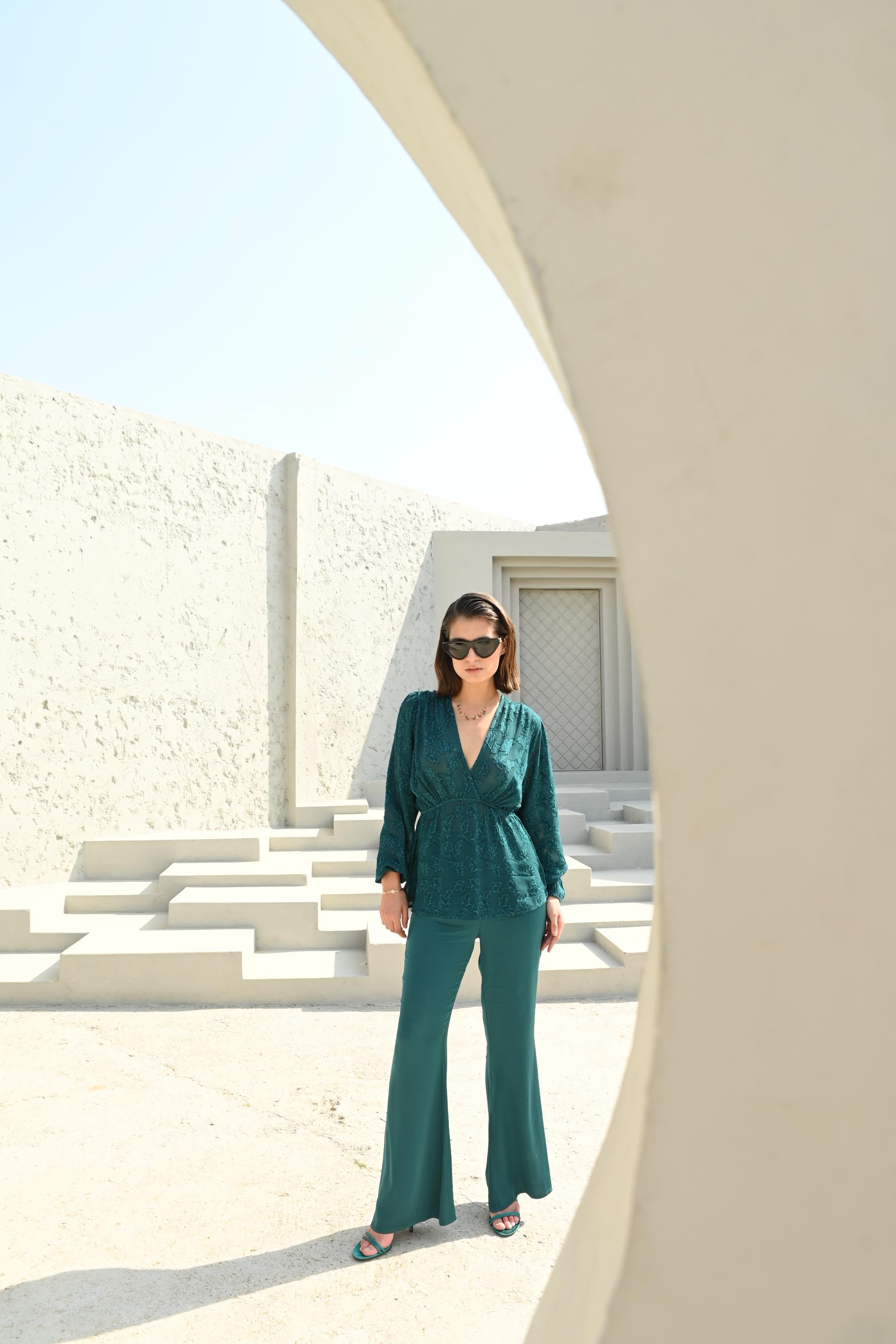 Amelie Co-Ord Set Emerald