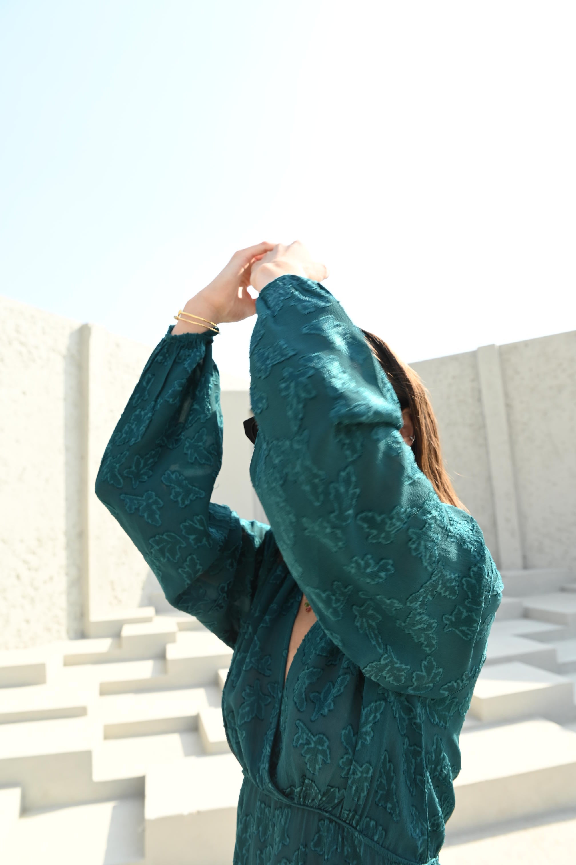 Amelie Co-Ord Set Top Emerald