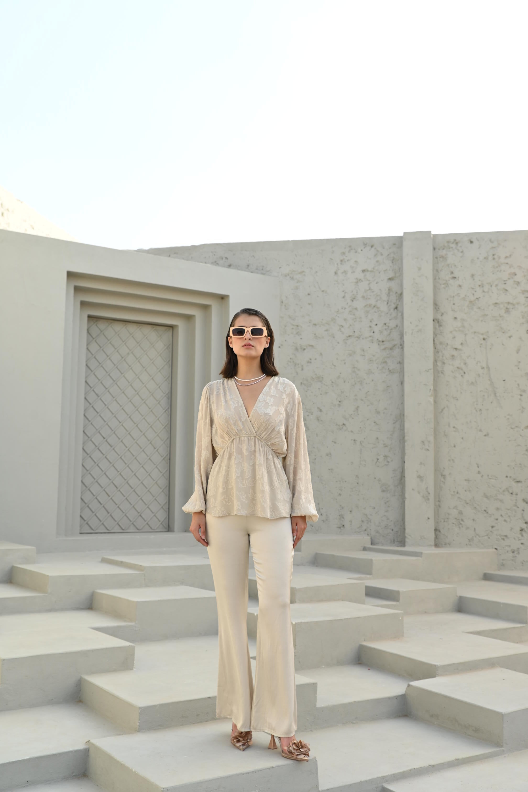 Amelie Co-Ord Set Pearl