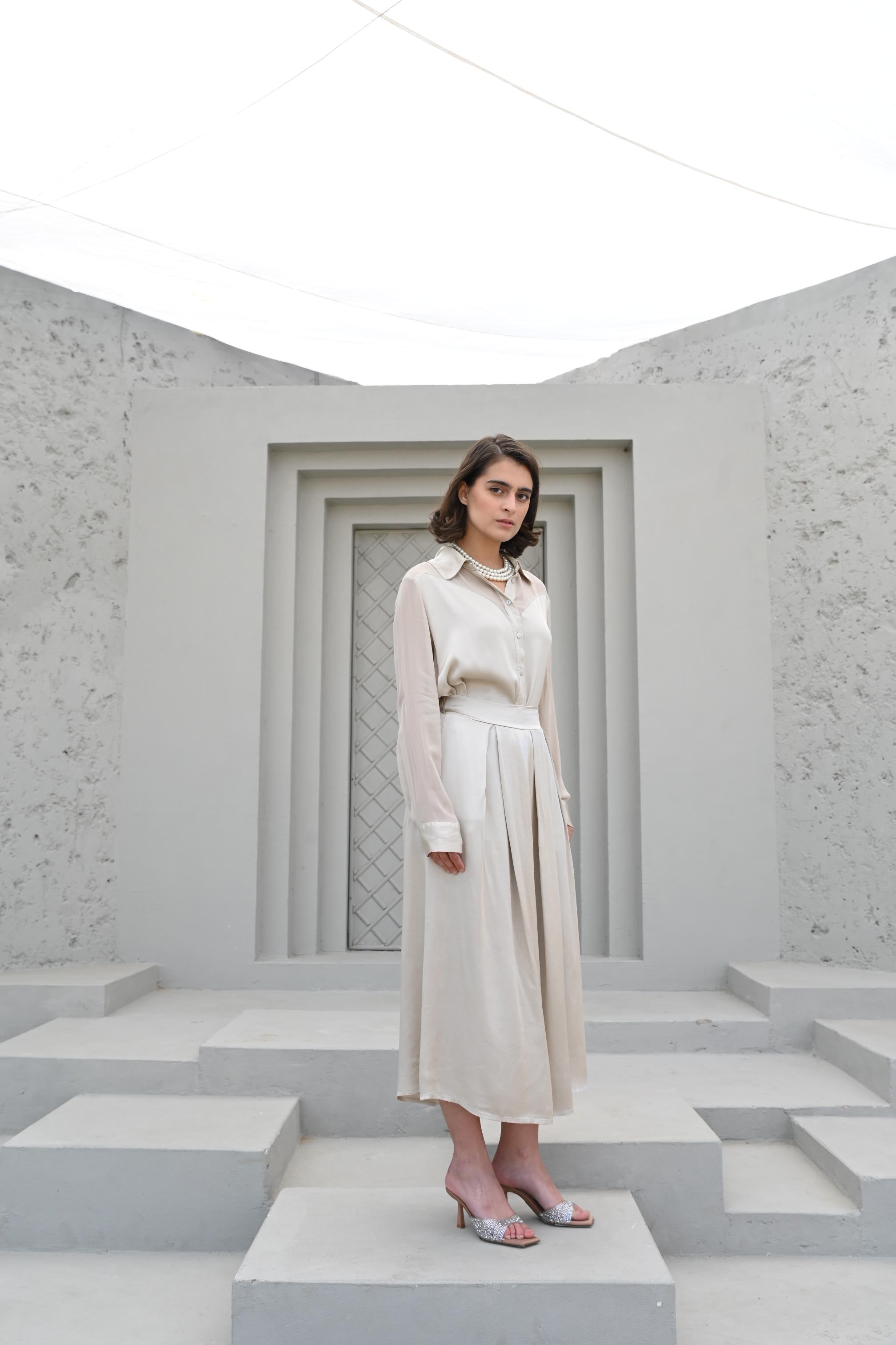 Ada Co-Ord Set Pearl